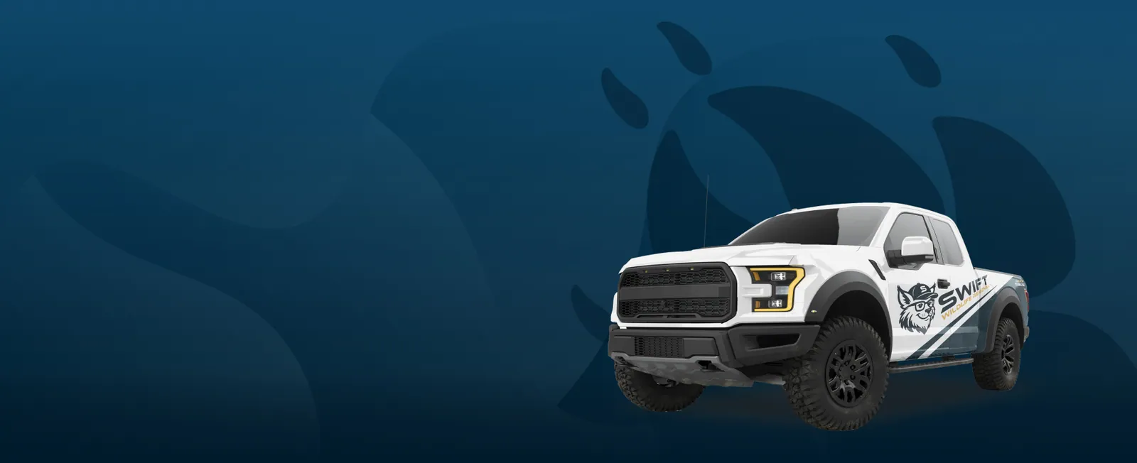 Swift Wildlife branded service truck serving the Treasure Coast neighborhoods