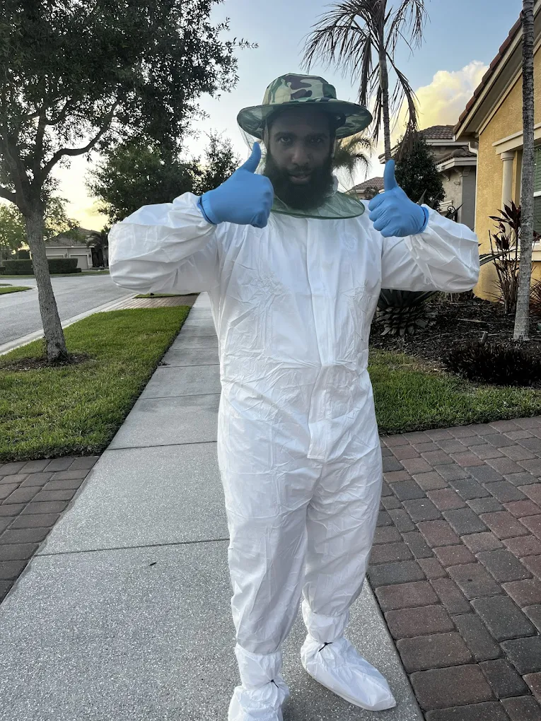 Suited up for a bee removal — Fort Pierce