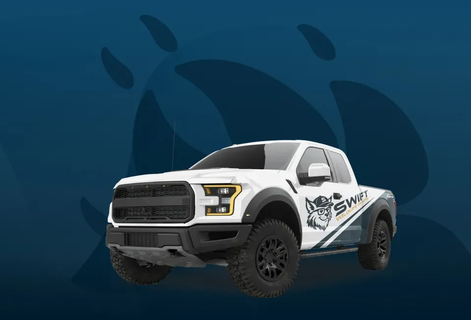 Swift Wildlife branded service truck serving the Treasure Coast
